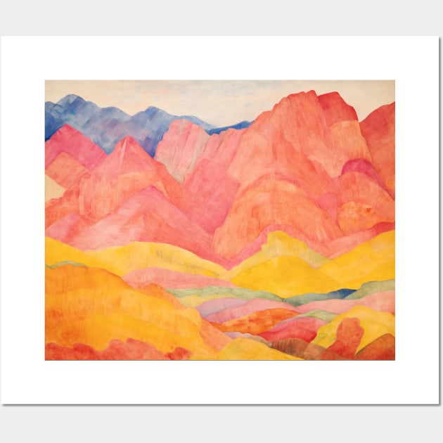 Rainbow Mountains Landscape Nature Wall Art by Trippycollage